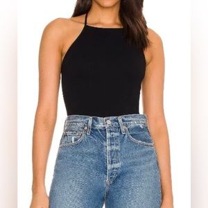 {FREE PEOPLE} high neck tank top. Gorgeous Black size S/XS NWT